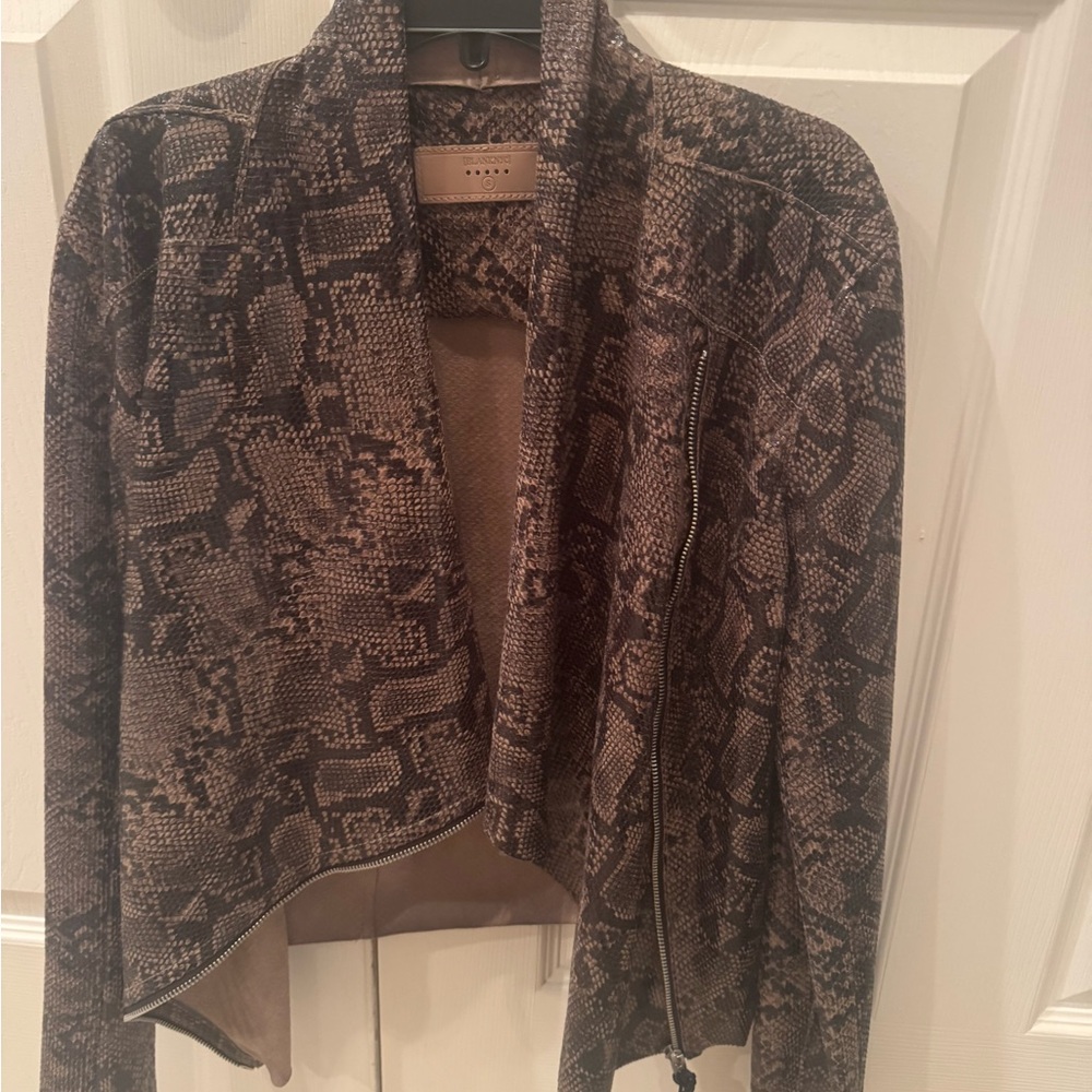 Blank NYC Brown Snake Print Blazer